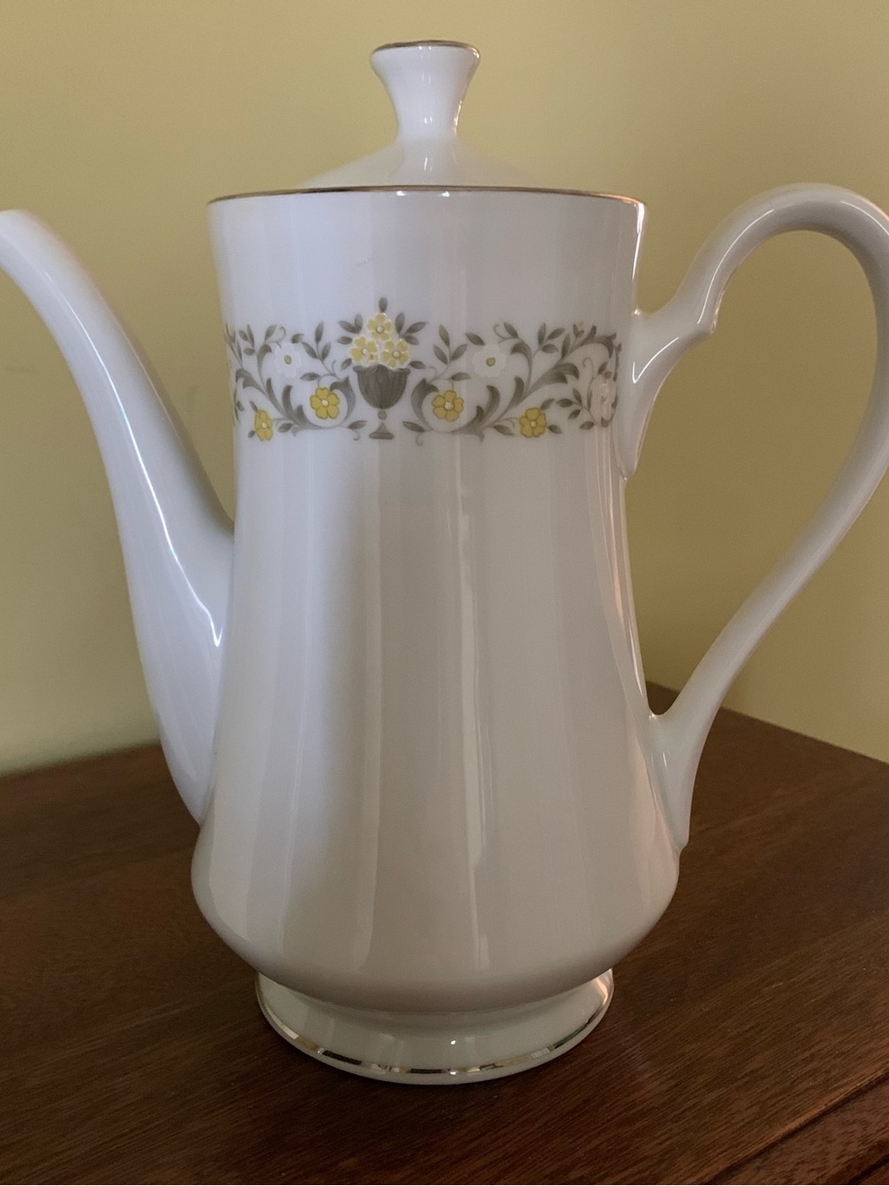 Sterling Fine China of Japan Coffee Pot & Lid “Florentine” pattern